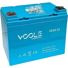 Voole 12V 33 Ah Engelli Araç Aküsü 2026 Jel Carbon-X Ev Chaır Gel Battery (195*130*155)