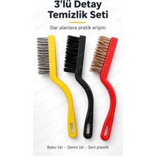 Evgereçlerim 3 Parça Tel Fırça Detaylı Temizlik Seti