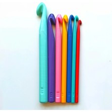 Yumakça Plastik Örgü Tığ Seti 7 Adet Büyük Numaralar (6)-(7)-(8)-(9)-(10)-(12)-(15) Numaralar