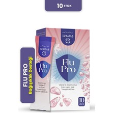 Erbatab Flu-Pro 10 Stick Vitamin C, D3 ve Çinko İçeren Karamürver Ekstresi Takviye Edici Gıda