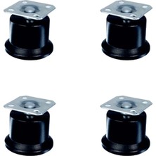 Gees Global Bekleme Bingo Ayak Tablalı - 50MM - Siyah HKS280 - 4 Adet