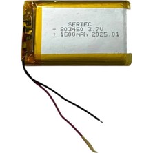 Gees Global 803450 3.7V 1500MAH Li-Polymer Pil (DEVRELI/1.5A)