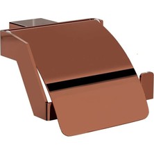 Dekor Banyo Kapaklı Kağıtlık Pvd Copper
