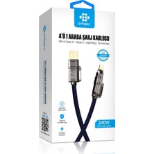 Teknotok Fa Aksesuar Arbaks ARB-129 240W 4’ü 1 Arada Şarj Kablosu – 1.8 M