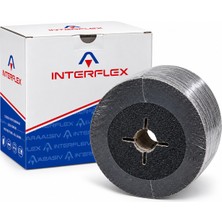 Interflex Zirkonyum Fiber Disk Zımpara 115X22 mm | P60 Kum | Metal Zımpara Diski | 25 Adet
