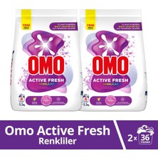 Omo Toz Çamaşır Deterjanı Active Fresh Renkliler Için 5.5 kg 36 X2