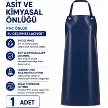 Labolist Asit ve Kimyasal Önlüğü - Pvc Önlük Su Geçirmez Lacivert