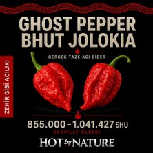 Hot By Nature GHOST PEPPER BHUT JOLOKIA / 1.000.000 Scoville - Gerçek Taze Acı Biber