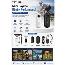 My Best Store Mini Wıfı Aksiyon Kamerası 1080P Taşınabilir Vücut Kamerası Giyilebilir Video Kaydedici Siyah