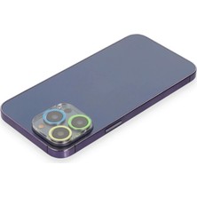Bezos iPhone 13 Pro Max Renkli Kamera Lens Koruma Cam - Yeşil-Sarı