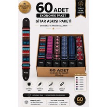 Midex GSR-60X Özel Tasarım Desenli 60'lı Gitar Omuz Askısı Toptan Paketi (90-145 cm Uzunluk)