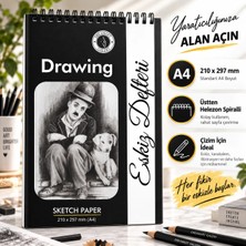 Dream Art Galery A4 Çizim ve Eskiz Defteri 50 Yaprak Bej Çizgisiz Kağıt Üstten Spiralli Sketchbook