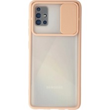 Bezos Galaxy A71 Kılıf Palm Buzlu Kamera Sürgülü Silikon - Pembe