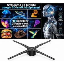 Gümrük Bey Ywbl-Wh P56 3D Hologram Fan 560MM 2k Hd LED Ekran