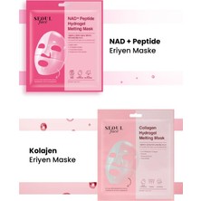 Dermal Seoul Face Nad+ Peptid Hidrojel Nemlendirici Eriyen Maske ve Kolajen Eriyen Maske Set