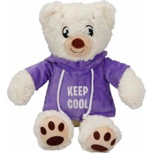 Akıllı Bayi 3192 Kapüşonlu Peluş Ayı 30 cm -Sunman Aby