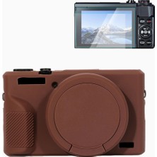 Rieibi Canon G7 x Mark Iıı Silikon Kamera Kılıfı ve Ekran Koruyucu