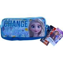 Elit Frozen Iı Elsa Çift Bölmeli Mavi Kalem Çantası