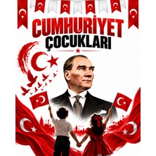Promisebackdrop2 150X200 Cm, 29 Ekim, Cumhuriyet Çocukları, Okul Etkinlik Kumaş Pano