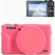 Rieibi Canon G7 x Mark Iıı Silikon Kamera Kılıfı ve Ekran Koruyucu