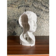 Riva Self Neoklasik Mimari Iç Yapılı Antik Heykel Büstü (12 Cm)