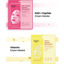 Dermal Seoul Face Nad+ Peptid Hidrojel Nemlendirici Eriyen Maske ve Vitamin Eriyen Maske Set