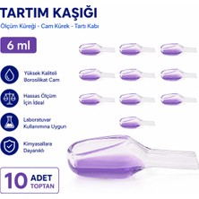 Labolist Tartım Kaşığı 6 ml - Ölçüm Küreği - Cam Kürek - Tartı Kabı - 10 Adet Toptan