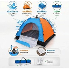 TKÇ 6 Kişilik Otomatik Kurulum Kamp Çadırı – Outdoor Aile, Doğa, Suya Dayanıklı Hızlı Kurulum