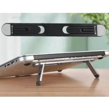 TKÇ Siyah 2 Kademeli Katlanabilir ve Yapışkanlı Laptop Standı