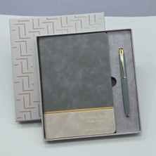 TKÇ Öğretmenler Gününe Özel Deri Defter ve Kalem Set