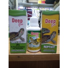 Deep Sürüngen ve Kaplumbağa D3 Vitamini 50 Ml+Deep Fix Bio-Turt Kaplumbağa Kabuk Sertleştirici (50 Ml)+Deep Fix Reptivit Kaplumbağa Vitamini 30ML