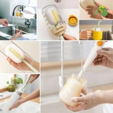 Zenviaa 5’i 1 Arada Çok Amaçlı Şişe Temizleme Fırçası – Sürahi, Kavanoz, Pipet, Kapak,