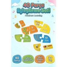 Farbu Oyuncak Eğitici Sayıları Öğreniyorum 40 Parça Çocuk Gelişim ve Zeka Oyunu Puzzle ve Ingilizce Sayı Seti