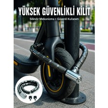 TeknoKapsül Şeffaf Pvc Kaplamalı Dayanıklı Motosiklet ve Bisiklet Güvenlik Kilidi