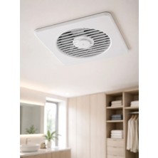 TeknoKapsül Dekoratif Banyo ve Mutfak Aspiratörü 150 mm 20,8 x 20,8 cm 20 W Havalandırma Fanı