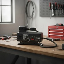Zenviaa 250 Psı Oto Hava Kompresörü  220V ve 12V Uyumlu Yol Yardım Lastik Şişirme Pompası Znv2