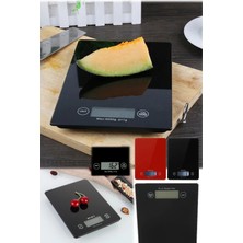 Zenviaa Dijital Mutfak Tartısı  5 kg Kapasite, 1 Gram Hassasiyet, Şık Siyah Cam Tasarım ZNV2412