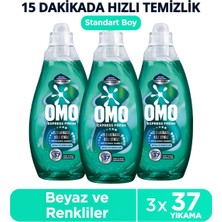 Omo Express Fresh Kötü Koku Karşıtı Beyaz ve Renkliler Sıvı Çamaşır Deterjanı 1480 ml X3
