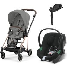 Cybex Mios Travel Sistem | Rosegold Mirage Grey & Cloud T Plus Bazalı Sephia Black