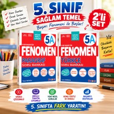 Fenomen 5. Sınıf Türkçe ve Paragraf Soru Bankası 2’li Set | Yeni Nesil Sorular | Video Çözümlü | 5A