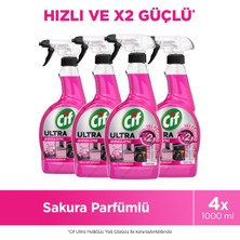 Cif Ultra Sprey Sakura Parfümlü Kir ve Yağ Sökücü 1000 ml X4