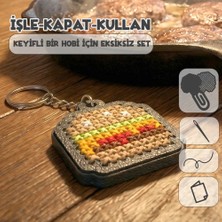 Etamina Yiyecek Serisi Kanaviçe Anahtarlık Kiti - Kendin Yap Hobi Seti