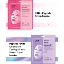 Dermal Seoul Face Nad+ Peptid Hidrojel Nemlendirici Eriyen Maske ve Peptid Eriyen Glow Maske Set