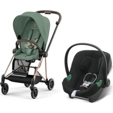 Cybex Mios Travel Sistem | Rosegold Leaf Green & Cloud T Sephia Black
