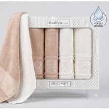 Özdilek Best Hamam Seti, Banyo Havlu Takımı-Camellia Bej Krem