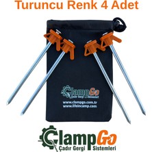 ClampGo Sert Zemin Çadır-Tente-Tarp Kazığı 8 mm Kalınlığında 21 cm Uzunluğunda 4 Adet