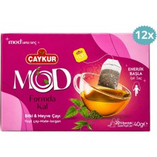 Çaykur Formda Kal Bitki Çayı 20 Süzen Poşet 40 G Isırgan Mate Yeşil Çay x 12 Adet