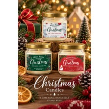 Aromaterapi Doğal Soya Mum,  Yılbaşı Özel, Yeni Yıl Soya Mumu  (Chirstmas) , 75GR, 3 Adet