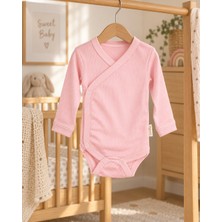 Bebek Star Fitilli Eldivenli Pembe Uzun Kollu %100 Cotton Zıbın