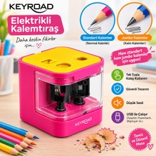 Keyroad Pilli Kalemtraş USB Destekli Jumbo ve Standart Kalemler Için
